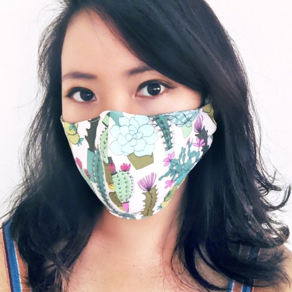 High Quality Face Masks in Cactus Print - Picture 2 of 6